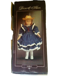 House of Lloyd "Sashay" Doll, Country Girl Doll, Straw Hat Blue Denim Dress 1990 - Picture 1 of 9