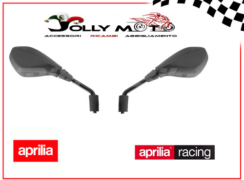 Specchietti Moto Sportivi Per Aprilia Dorsoduro 900 2017-2022 - Design Con Aletta, Regolabili, In Lega Alluminio, Vetro Bianco