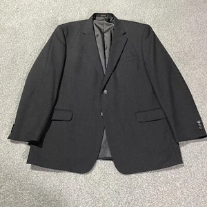 Stafford Men's Wool Blend Sport Coat Blazer Gray Metal Buttons Size 50L Chest 52 - Picture 1 of 17