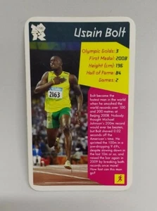 RARE Top Trump Olympic Legend - Usain Bolt Rookie Card - London 2012 ** - Picture 1 of 3