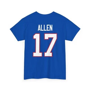 Buffalo Bills Josh Allen Hurdle Logo Unisex Heavy Cotton T-Shirt - Picture 1 of 10