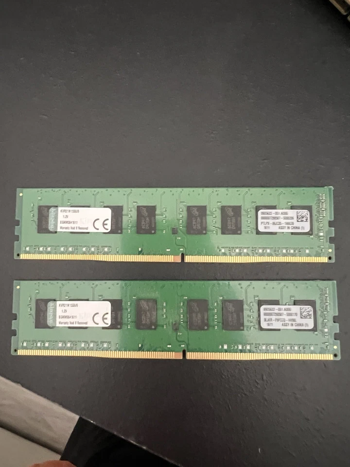 2x Kingston KVR1333D3N9K2/8G PC3-10600 1333Mhz DDR3 Desktop Memory RAM - Image 1 of 1