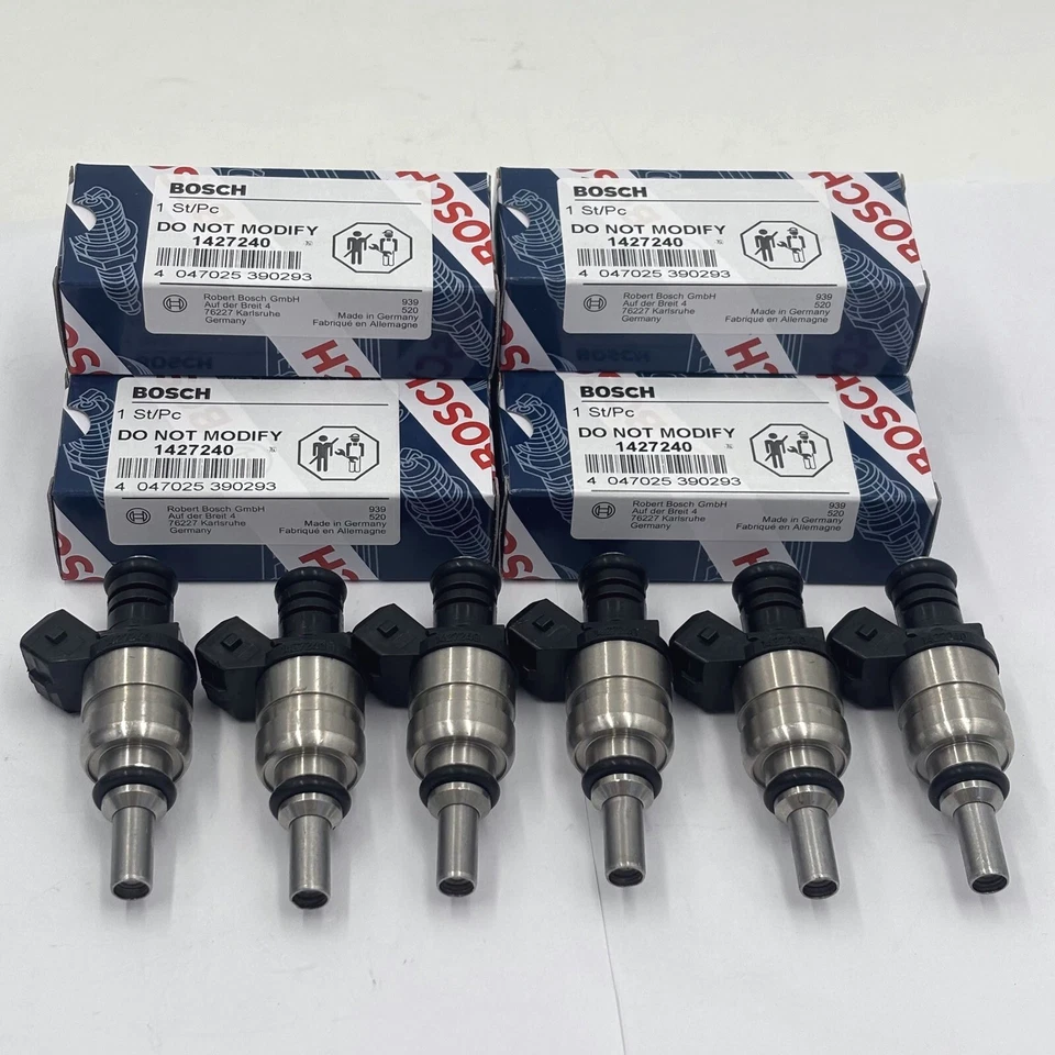 6 Fuel Injectors 1427240 for BMW 3 5 7 X3 X5 X6 Z3 E39 E46 E60 M52 M54 2.0-2.8L  Foto 1 de 4