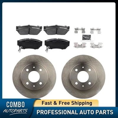 Front Disc Brake Rotors + Brake Pads for Nissan Tsuru 1.6L 1995 1997-2015 - Image 1 of 4