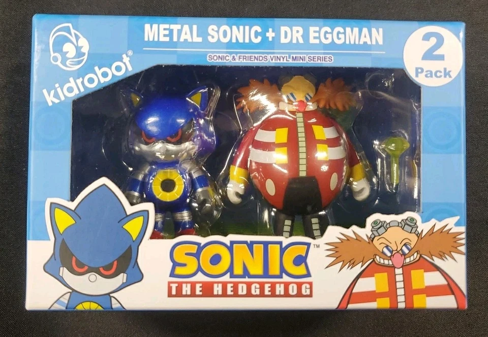 Kidrobot METAL SONIC & DR. EGGMAN Sonic the Hedgehog Mini Figuras Paquete de 2 ¡NUEVO! Foto 1 de 4