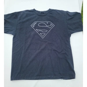 Superman DC Comics Black Short Sleeve Crew Neck T-Shirt Vintage Men's Size XL - Picture 1 of 6