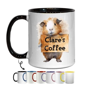 Guinea Pig Personalised Mug , unique present , optional coaster , free gift box - Picture 1 of 11