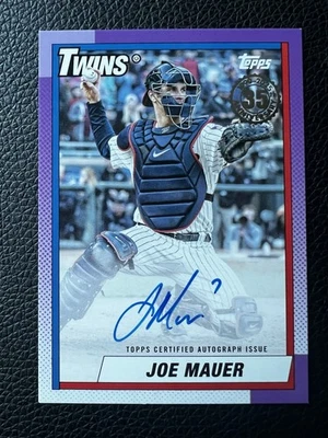 2025 Topps Update Series - 1990 Topps Baseball Auto Joe Mauer #90AU-JM READ - Image 1 of 4
