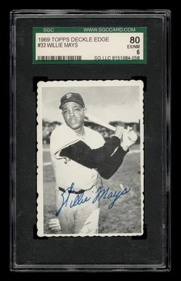 1969 Topps Deckle Edge Set-Break # 33 Willie Mays SGC 6 EX/NM - Image 1 of 3