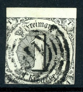 Germany States 1852 Thurn & Taxis Southern Dist 1 Kr Lt Grn Sc #42 VFU O625 - Picture 1 of 6