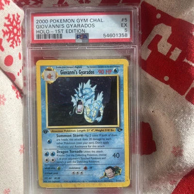 Pokemon Gym Challenge 1st Edition Giovanni's Gyarados 5/132 PSA 5 - Image 1 of 4