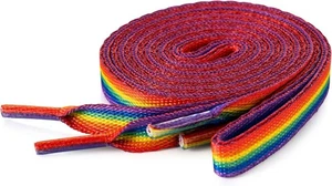 Gay Pride Rainbow gestreifte Schnürsenkel für Sneaker, Stiefel, Schuhe und mehr -...  - Bild 1 von 7