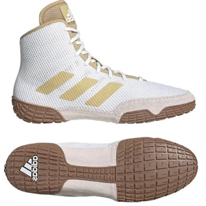 Adidas Tech Fall Wrestling Boots Adult White Gold Wrestling Shoes Trainers - Picture 1 of 6