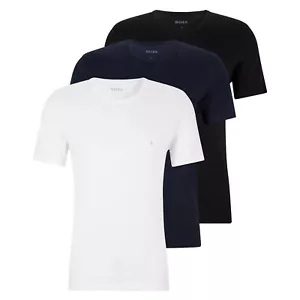 Hugo Boss Herren 3er Pack T Shirts Weiß Schwarz Blau Größe M L XL - Bild 1 von 7