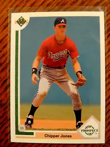 Tarjeta de novato Chipper Jones 1991 cubierta superior #55 Atlanta Braves Hof Legend - Imagen 1 de 1