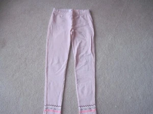 CREWCUTS GIRLS LEGGINGS SIZE 14 , PEACH OR PINK W/ PATTERN AT HEM, V NICE - Picture 1 of 3