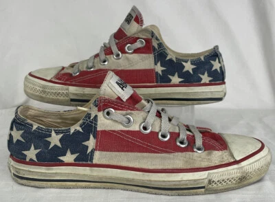 Sneakers basse vintage Converse All Star made in USA bandiera americana taglia 5,5   - Immagine 1 di 4
