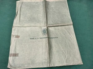 Vintage 40er/50er Jahre J.L. Hudson's 13"x15" Papier Einkaufstasche ~ Kaufhaus - Bild 1 von 9