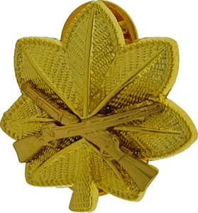 Infantry Major Rank Officer Insignia Military Hat GOLD Pin Collar US Army - Picture 1 of 1