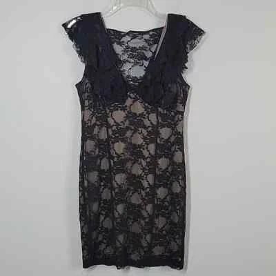 Vestido curto soprano preto de renda bodycon coquetel feminino médio vintage gótico grunge - Imagem 1 de 4