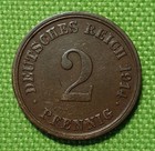 2 Pfennig Stück 1914 G Deutsches Reich Reichsadler Kaiserreich Bronze Münze 