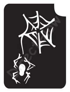 Plantilla de tatuaje de maquillaje brillante Spider Web 1011 arte corporal 2,75"" x 3,75"" - paquete de 5 - Imagen 1 de 1