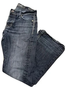 Pantalones de mezclilla Bke para mujer Fulton talla 30S denim azul oscuro lavado aspecto desgastado - Imagen 1 de 12