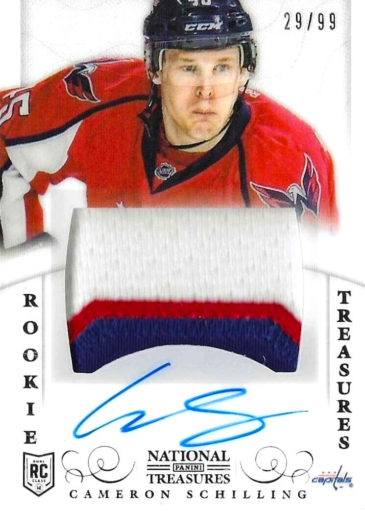 2013-14 National Treasures Rookie Patch Auto of Cameron Schilling 29/99  13-14