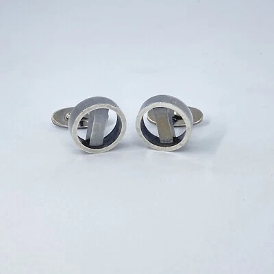 Gemelos de plata Georg Jensen #91 hermosa herradura de Dinamarca 925 esterlina Foto 1 de 4