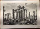 Print Piranesi Roman Architecture Ancient Temple Ruins 1957 Penn Prints