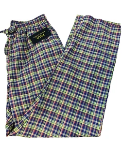 Polo Ralph Lauren Blue-Multi PLAID Pajama Lounge Pants Men's SZ S - Picture 1 of 3