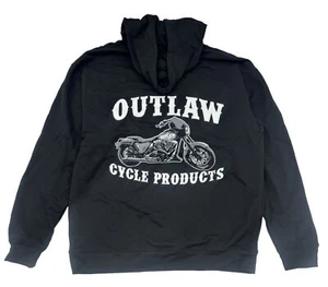 OUTLAW CYCLE PRODUCTS BIKER FXR LOGO BLACK HOODIE PULLOVER SWEATSHIRT MOTORCYCLE - Picture 1 of 3