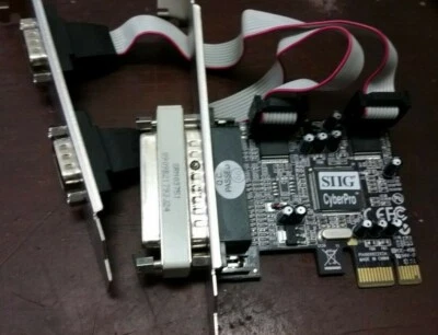 SIIG Cyber 2S1P 3 Port PCIe Serial Parallel Adapter JJ-P21211-S1 with Splitter - Image 1 of 3