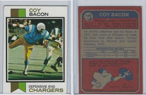 1973 Topps Football, #149 Coy Bacon RC, caricabatterie San Diego  - Foto 1 di 1
