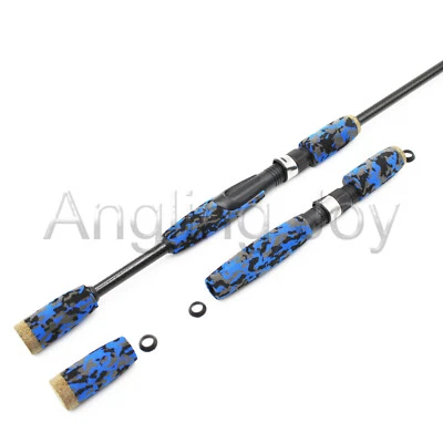 Blue CAMO Spinning Fishing Rod Handle Grip Split With IPS Similar Type Reel Seat - Image 1 of 4