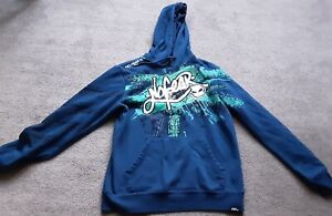 Nice Men's No Fear BLUE Hoodie UK Small, In Very Good Condition