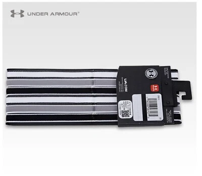 UNDER ARMOUR Heather  Mini Head Band Set Black White Gray 6Ea - Image 1 of 2