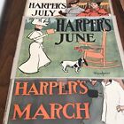 Vintage Metropolitan Museum of Art Harper's Poster, 3er Set März, Juni, Juli
