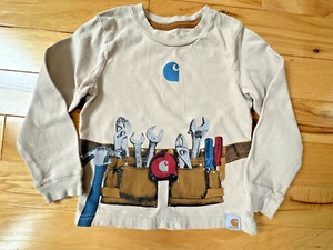 Carhartt Langarm T-Shirt Gr. 24 Monate Grafik Toolbelt Print 100% Baumwolle - Bild 1 von 5