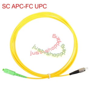 3.0 Meter SC/APC to FC UPC SM Single Mode 9/125 Fiber Patch Cord Simplex 3.0mm - Photo 1/1