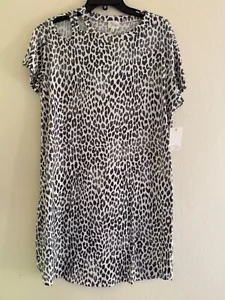 Vestido para mujer Ava James con estampado de leopardo, blanco y negro, XL, NUEVO CON ETIQUETAS - Imagen 1 de 8