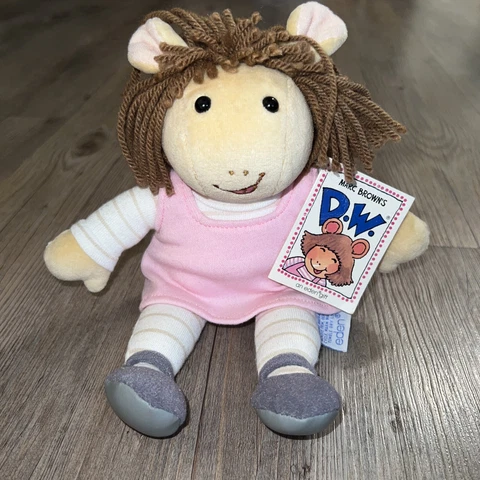 Arthur D.W. Sister Doll Plush Stuffed PBS Marc Brown Vintage 90’s Eden 10” Doll Cover