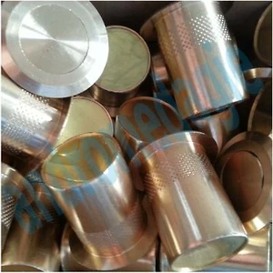 CLOSING TERMINAL Ø 18 WITH RETURN SPRING IN POLISHED BRASS NLVSC1 - Bild 1 von 3