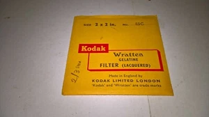 box 12 kodak 1960's wratten gelatine filters(laquered) 2"x2" - Picture 1 of 6