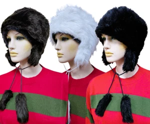 Adults Russian Trapper Hat Winter Warm Faux Fur Knitted Ski Hats Sleek Kylie - Picture 1 of 7