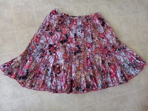 Christopher & Banks Mujer Pequeña Floral Elástico Cintura Forrada Falda Talla PL - Imagen 1 de 3