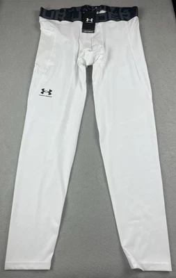 Under Armour Men's Heatgear Tight Compression Leggings AP2 White Size 2XLT NWT - Image 1 of 4