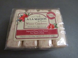 NEW A La Maison De Provence Cranberry Vines Imported Soap From France - Picture 1 of 4