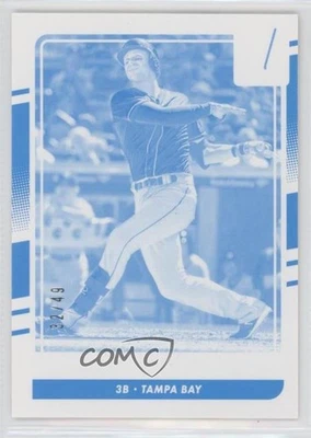 2016 Panini Donruss Test Proof Cyan /49 Evan Longoria #142 - Image 1 of 2