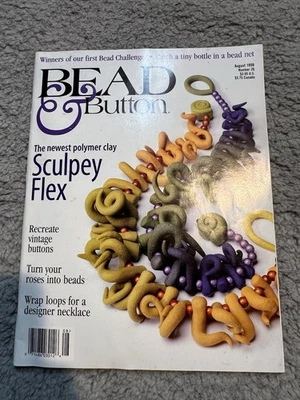 Bead & Button Magazine August 1998 Issue No. 26 Sculpey Design Seed Beading - Image 1 of 4